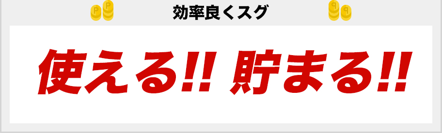 効率良くスグ使える貯まる